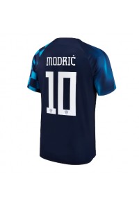 Kroatia Luka Modric #10 Jalkapallovaatteet Vieraspaita MM-kisat 2022 Lyhythihainen